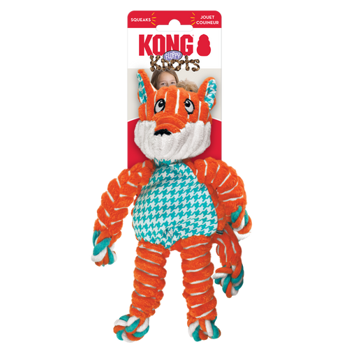 KONG Floppy Knots Fox Dog Toy