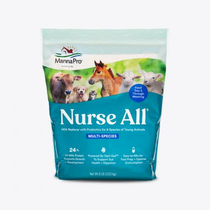 Manna Pro Nurse All® Multi-Species Milk Replacer with Probiotics (8 Lb)