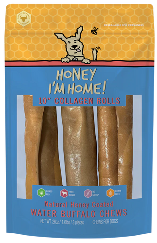 Honey I'm Home Buffalo Collagen Rolls Dog Treats