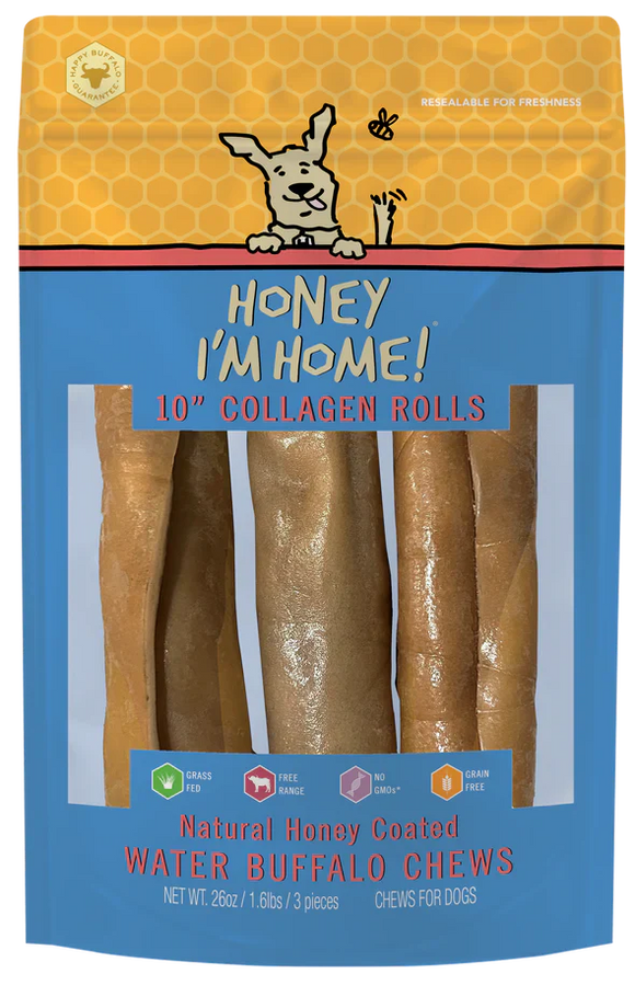 Honey I'm Home Buffalo Collagen Rolls Dog Treats