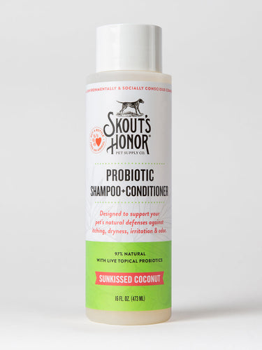 Skout's Honor Probiotic Shampoo + Conditioner Sunkissed Coconut for Dogs