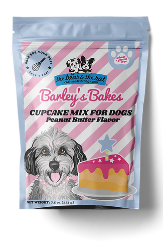 The Bear & The Rat Barley's Bakes Cupcake Mix Peanut Butter Flavor for Dogs