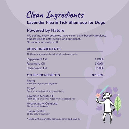 Kin + Kind Flea+Tick Lavender Shampoo (Dog)