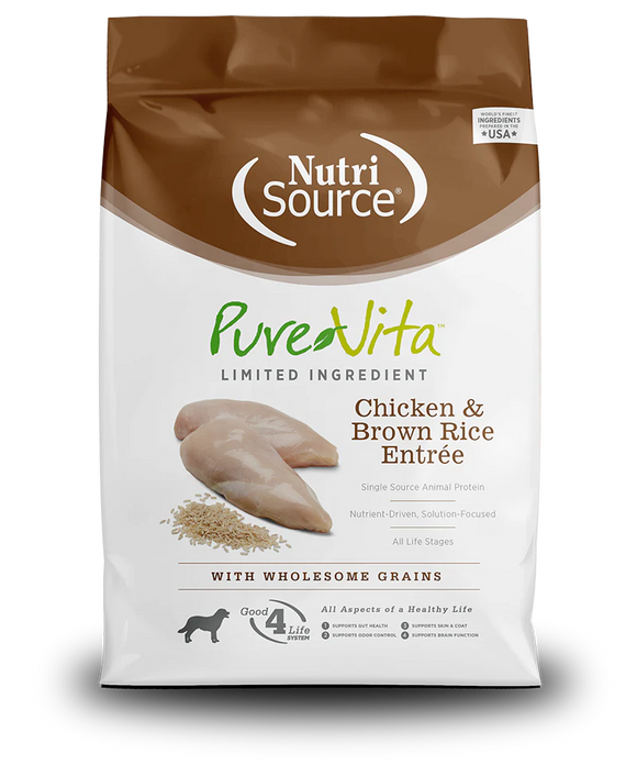 NutriSource® PureVita™ Limited Ingredient Chicken & Brown Rice Entrée Dog Food