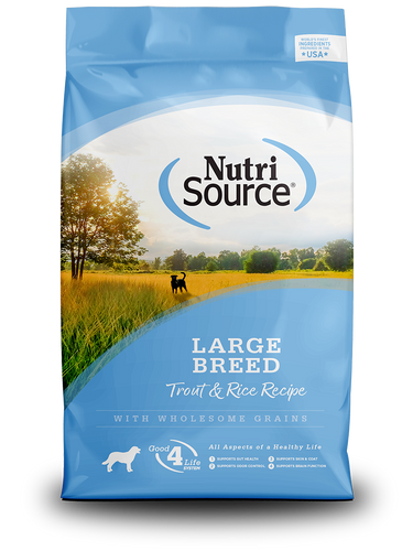 NutriSource Large Breed Trout & Rice Recipe Dog Food (26 lbs)