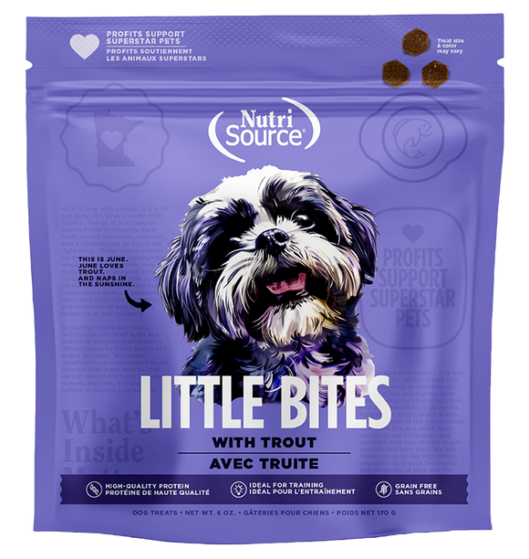 NutriSource Grain Free Trout Little Bites Dog Treats