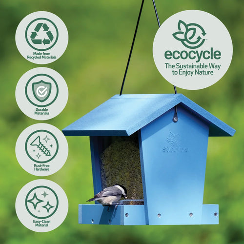 Nature's Way EcoCycle™ Bird Banquet Recycled Plastic Hopper Bird Feeder