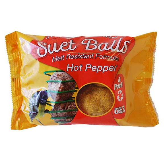 WILDLIFE SCIENCES SUET BALLS HOT PEPPER 4 PACK (1.150 lbs)