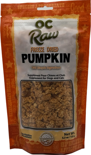 OC Raw Freeze Dried Pumpkin Dog Treat (5.5 oz)