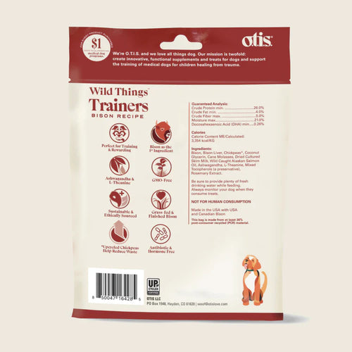 Otis Wild Things Trainers Bison Recipe Dog Treats