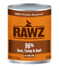 Rawz 96% Duck, Turkey & Quail Dog Food