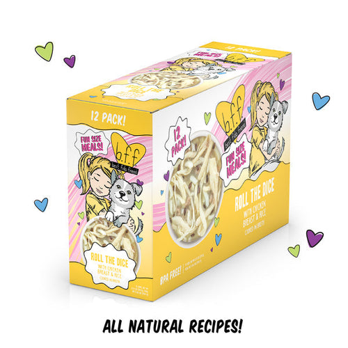 Weruva BFF Fun Size Meals  Roll The Dice with Chicken Breast & Rice Dog Wet  Food