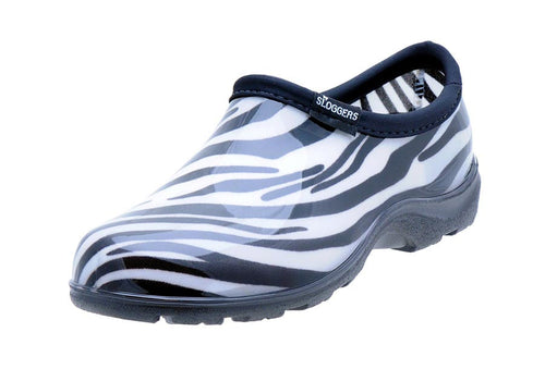 Sloggers Women's Rain & Garden Shoe Zebra Includes Free Half-Sizer Insoles!