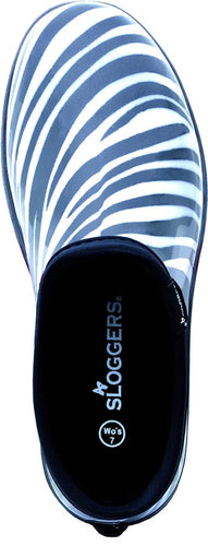Sloggers Women's Rain & Garden Shoe Zebra Includes Free Half-Sizer Insoles!