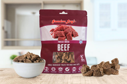 Grandma Lucy's Freeze Dried Singles Beef Treats for Dogs