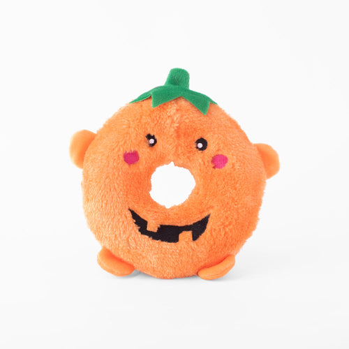 ZippyPaws Halloween Donutz Buddies – Pumpkin Dog Toy