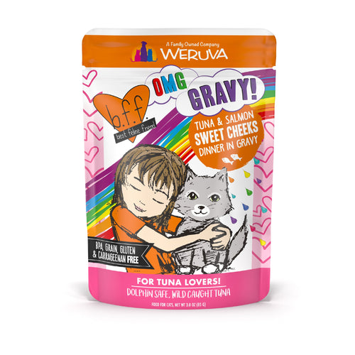 Weruva BFF Tuna & Salmon Sweet Cheeks Recipe Pouches Wet Cat Food