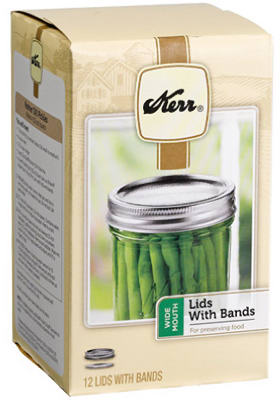 Kerr Canning Jar Lids & Bands Wide Mouth