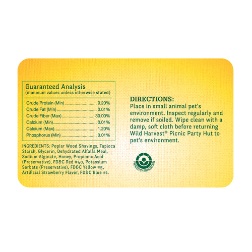 WILD HARVEST Picnic Party Hut, Strawberry Flavor Small Animal Treats