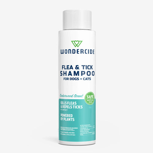 Wondercide Flea & Tick Shampoo for Dogs + Cats with Natural Essential Oils Cedarwood Scent