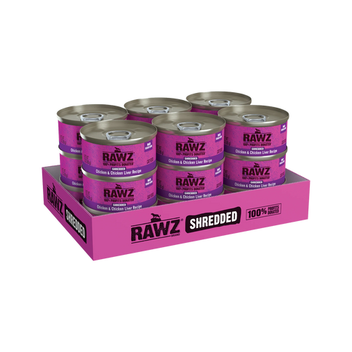 RAWZ® Shredded Chicken & Chicken Liver Cat Food Recipe