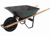 Green Thumb 5 Cu. Ft. 22 ga Steel Medium Duty Wheelbarrow with Wood Handles