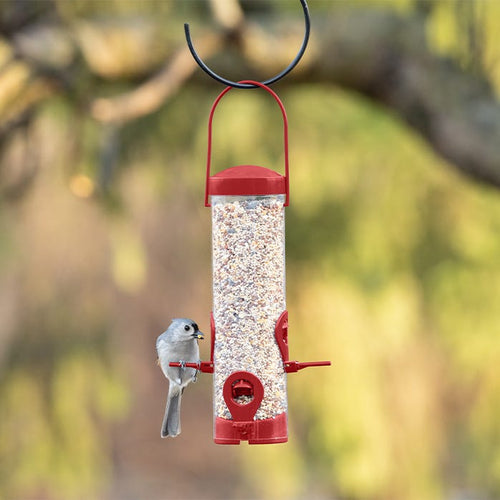 Perky-Pet® Red 2-in-1 Tube Bird Feeder