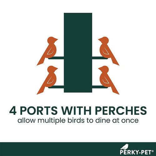 Perky-Pet® Red 2-in-1 Tube Bird Feeder