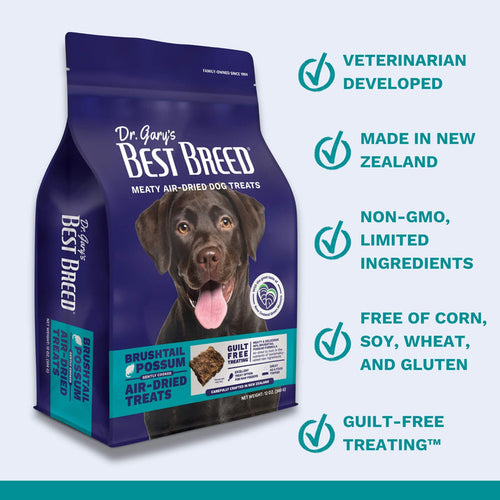 Dr. Gary's Best Breed Air-Dried Brushtail Possum Recipe Treat and Topper for Dogs