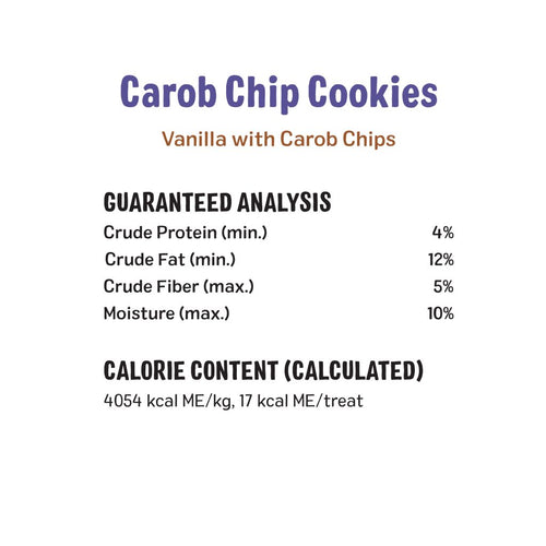 Three Dog Bakery Cookies with Carob Flavored Chips Dog Treats