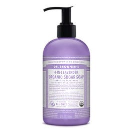 Organic Sugar Soap, 4-In-1, Lavender, 12-oz.