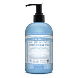 Organic Sugar Soap, 4-In-1, Unscented, 12-oz.