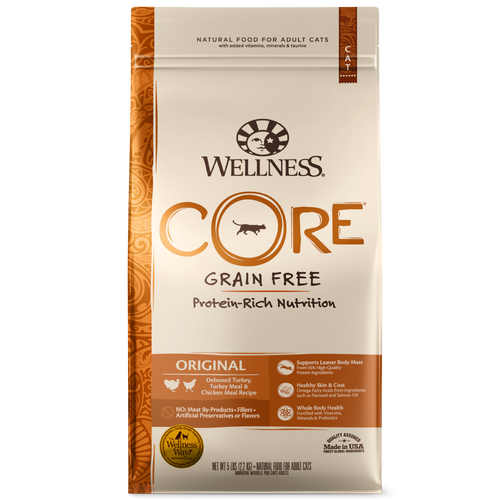 Wellness CORE Natural Grain Free Original Turkey, Chicken, Whitefish & Herring Recipe Dry Cat Food