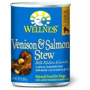 Wellness Grain Free Natural Venison & Salmon Stew with Potato and Carrots Wet Canned Dog Food