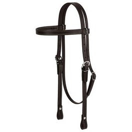 Horse Browband Headstall, Black Brahma Webb