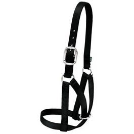 Cattle Halter For Barn, Black Nylon, Small, 1-In.