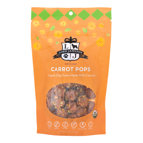 Lord Jameson Carrot Pops Organic Dog Treats