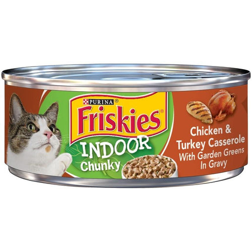 Friskies Selects Indoor Chunky Chicken and Turkey Casserole Canned Cat Food