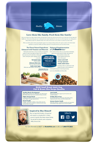 Blue Buffalo Life Protection Fish & Brown Rice Recipe Small Breed Adult Dry Dog Food