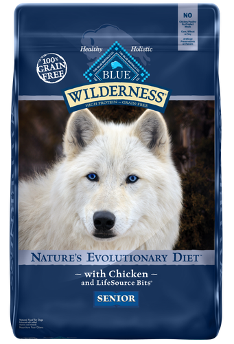 Blue Buffalo Wilderness Grain Free Chicken High Protein Recipe Senior Dry Dog Food