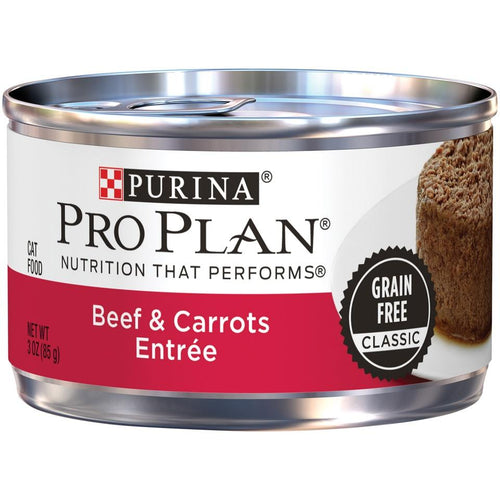 Purina Pro Plan Savor Adult Grain Free Beef & Carrots Entree Classic Canned Cat Food