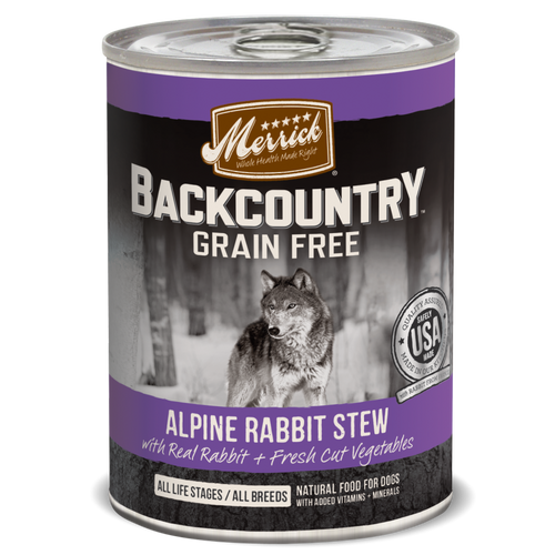 Merrick Backcountry Grain Free Alpine Rabbit Stew Canned Dog Food