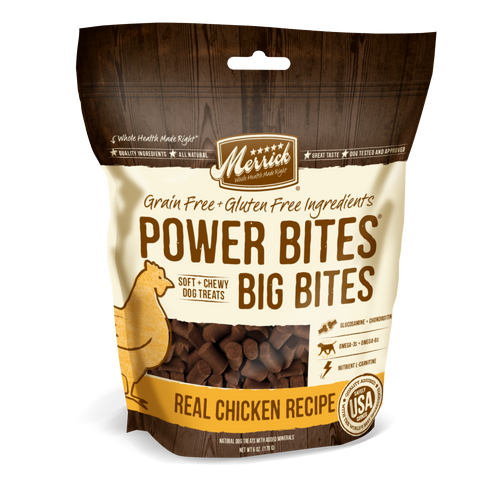 Merrick Power Bites Big Bites Real Chicken Dog Treats