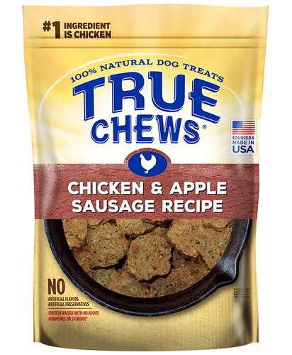 True Chews Premium Recipes Chicken & Apple Sausage Recipe Dog Treats