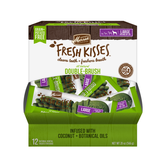 Merrick Fresh Kisses Grain Free Coconut Oil and Botanicals Large Dog Treat Box