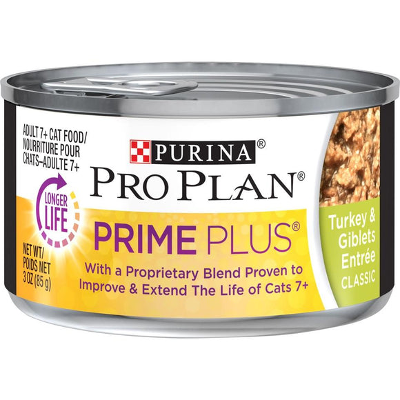 Purina Pro Plan Prime Plus Adult 7+ Turkey and Giblets Canned Cat Food