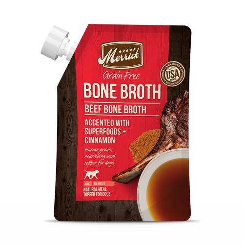 Merrick Grain Free Beef Bone Broth Wet Dog Food Topper