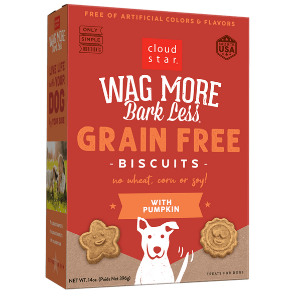 Cloud Star Wag More Bark Less Grain Free Oven Baked Biscuits with Pumpkin