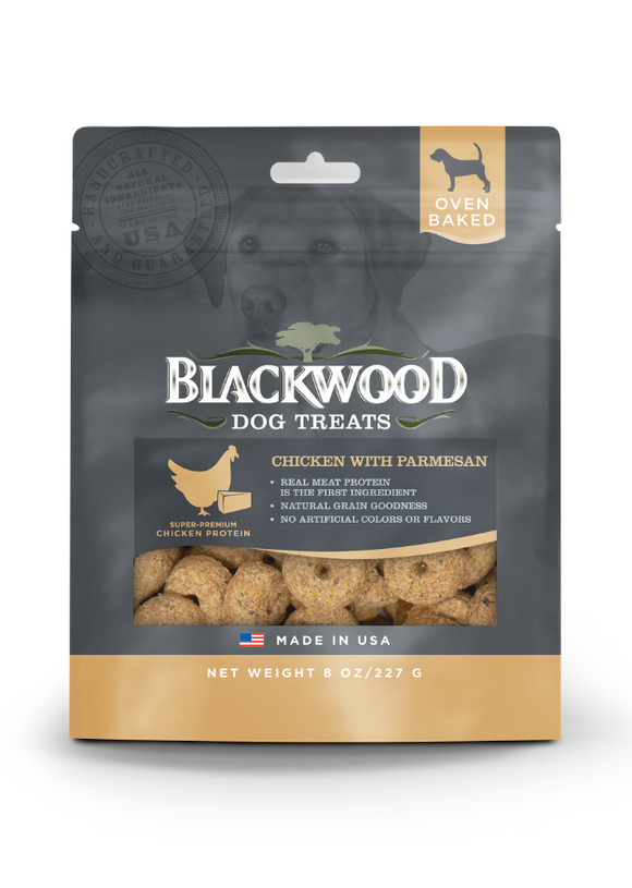 Blackwood Pet Foods Organic Dog Treats with Chicken and Parmesan 8 oz