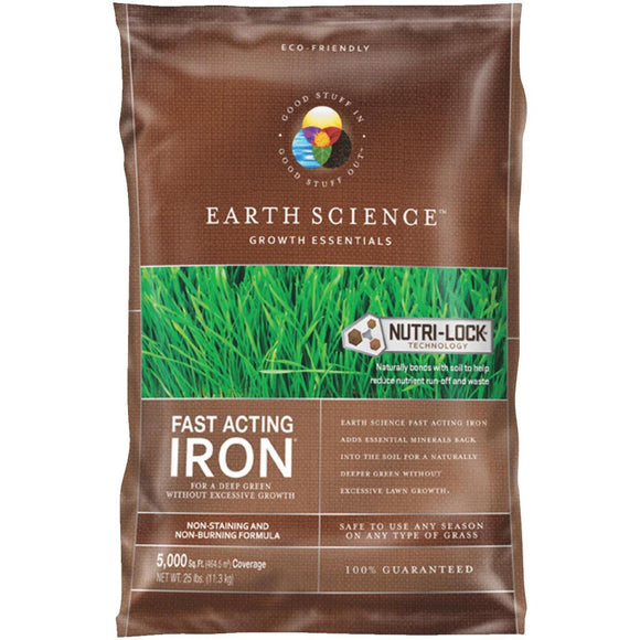 Earth Science Fast Acting 25 Lb. 5000 Sq. Ft. Coverage Iron & Soil Acidifier